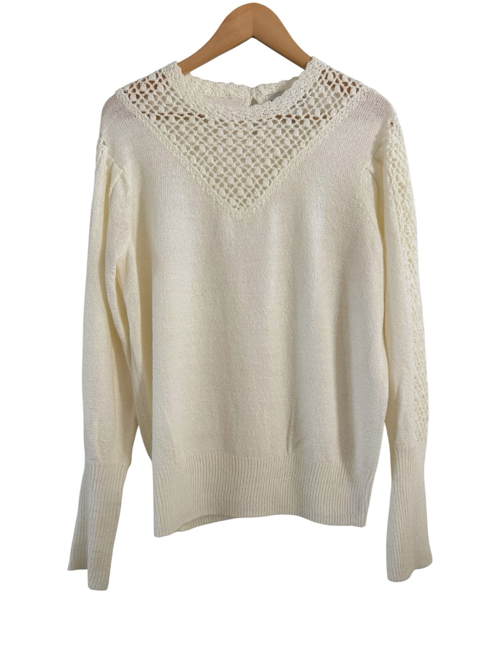 Vintage Brownstone Studio Ivory Grandma Sweater Size Large